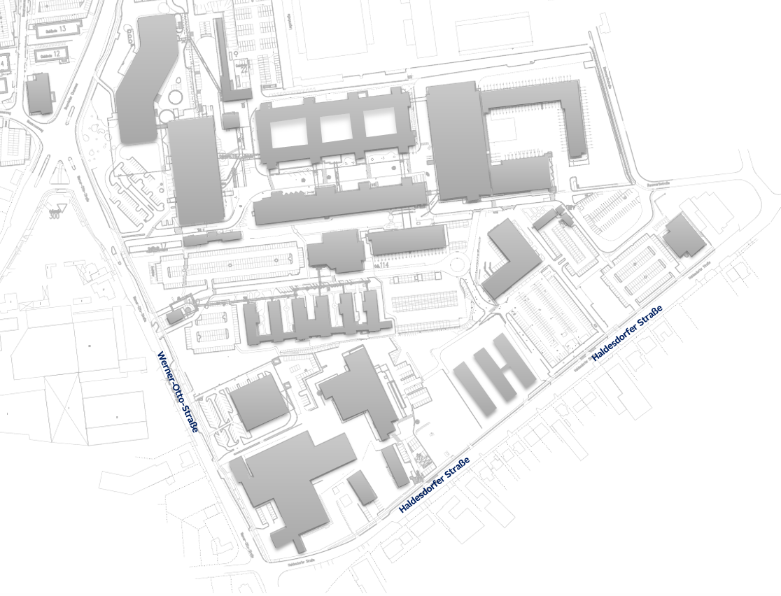 Plan des OTTO-Campus in Hamburg Bramfeld