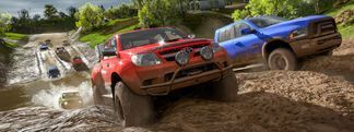 Rennen fahren. Stunts durchführen. Erschaffen. Erkunde.