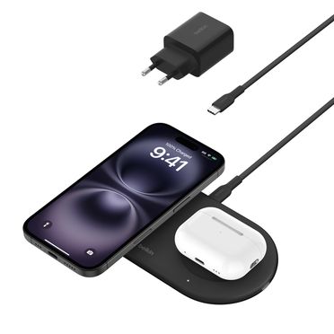 Kabellose magnetische 2-in-1-Ladestation mit Qi2 (15 W)