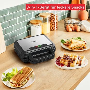 UltraCompact 3in1 Sandwichmaker, Waffeleisen & Panini-Toaster SW383D