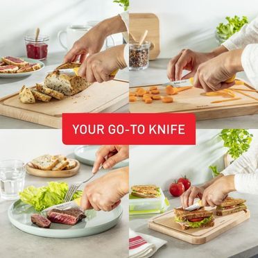 COLORFOOD Schälmesser gezahnt 8cm (gelb)