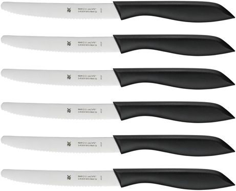 Vespermesser-Set, 6-teilig, Schwarz
