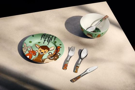 Kinderbesteck-Set Waldfreunde, 4-teilig