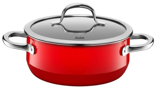 Silit Silargan® Passion Bratentopf mit Deckel, 20 cm, Red