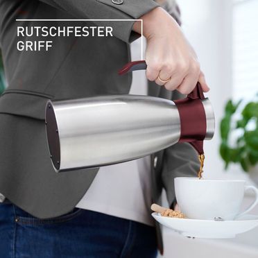 SOFT GRIP Isolierkanne 1,0 l weinrot N41202