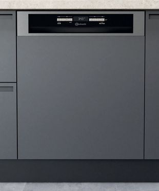 Bauknecht teilintegrierter Geschirrspüler: 60 cm, Farbe Edelstahl - BBO 3O539 PLGT
