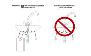 Was passiert bei Anschluss Druckarmatur?