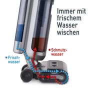 Immer mit frischem Wasser wischen