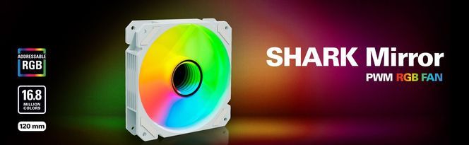 SHARK Mirror PWM RGB REVERSE White