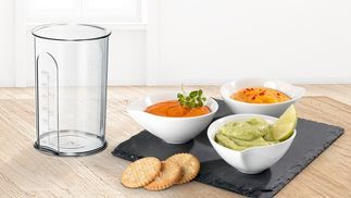 Abnehmbarer Mixfuß zur einfachen Reinigung.