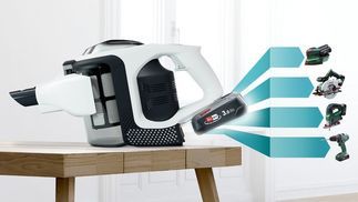 Ein Akku für viele grüne 18 V Bosch Home & Garden Geräte.
