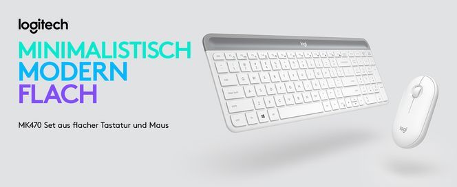 Slim Wireless Keyboard and Mouse Combo MK470