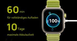 Bis zu 10 Tage Akkulaufzeit