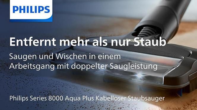 Philips SpeedPro Max Aqua Plus XC8347/01 Kabelloser Staubsauger