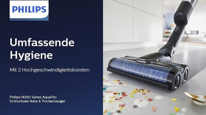 Philips AquaTrio Cordless XW9383/01 Kabelloser Nass-Trockensauger 9000 Series