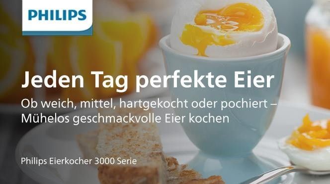 Philips 3000 series Egg Cooker HD9137/90 Perfekt gekochte Eier, jeden Tag