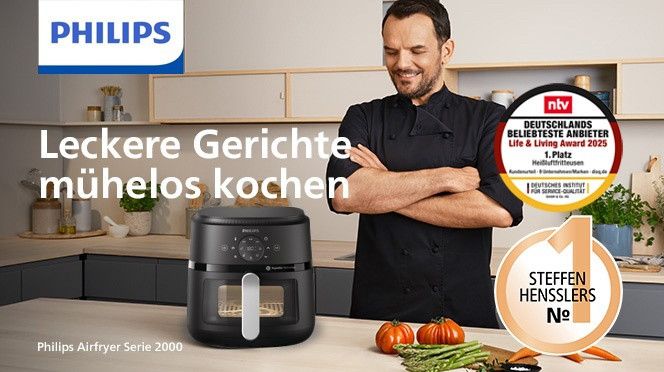 Philips 2000 series NA231/00 Airfryer , 6,2 l (Silber)