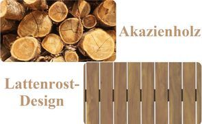 Akazienholz & Lamellendesign