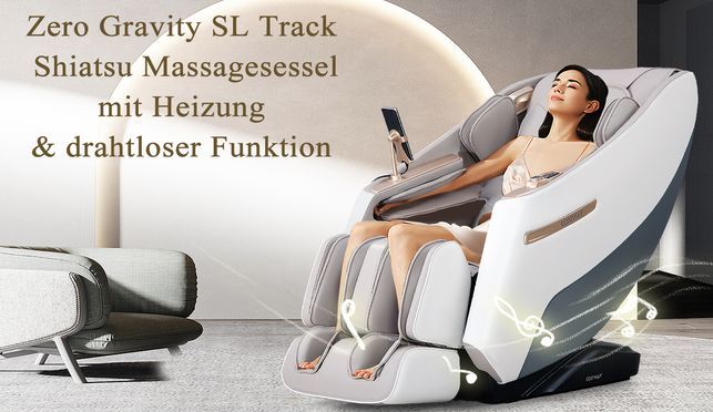 Zero Gravity SL Track Massagesessel mit Heizung von COSTWAY