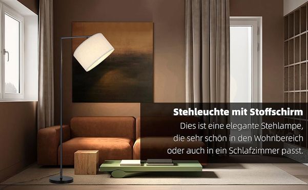 Stehleuchte mit Stoffschirm
