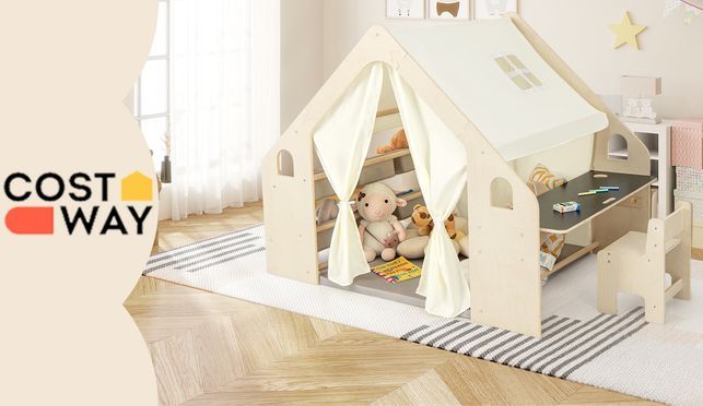 6 IN 1 Kinder Spielhaus für Drinnen