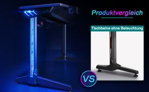 T-förmigen Tischfüße mit LED RGB Beleuchtung