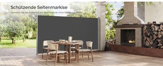 Schützende Seitenmarkise