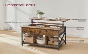 Offene Fächer & versteckter Stauraum