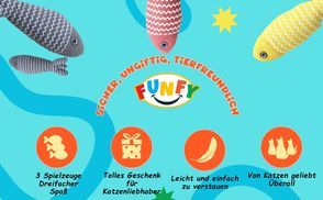 Set mit 3 Fisch Spielzeugen