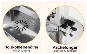Holzkohlebehälter und Aschefänger