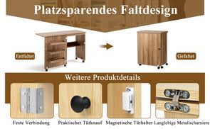 Platzsparender Klapptisch