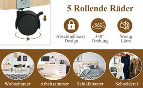 Flexible Rollen mit Bremse für einfache Verwendung