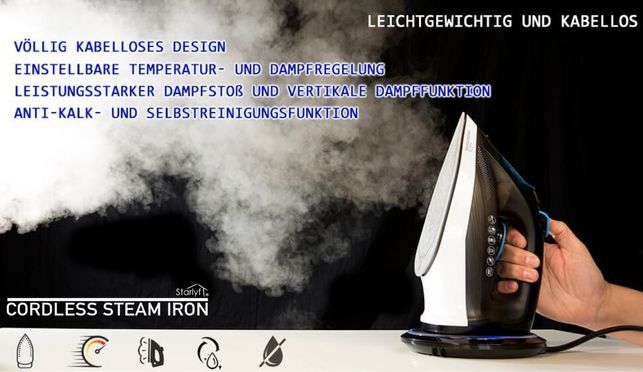 Starlyf Cordless Steam Iron – wiederaufladbar & kabellos