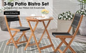 3 tlg Holzstühle Set mit Zugband – Vielseitig, Platzsparend 