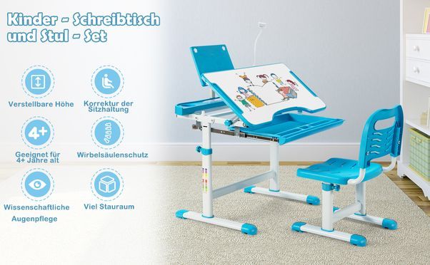 Kinderscheibtisch - Set von COSTWAY