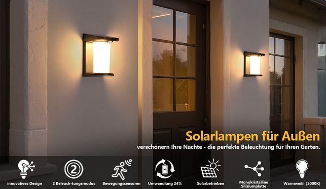 Solarlampen für Außen mit Bewegungsmelder