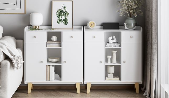 Modernes Sideboard in Weiß