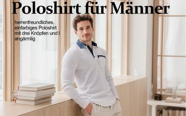 Amerikanisches Vintage Langarmpoloshirt