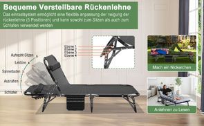 5 Stufen Liege: Für Sitzen, Lesen & Schlafen!