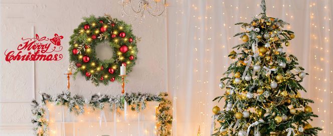 Elegear Weihnachtskranz: Festliche Magie in strahlendem Glanz 