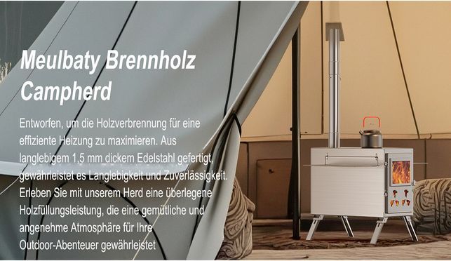 MEULBATY Großzelt Ofen: 1,5mm Stahl & XXL Brennkammer!
