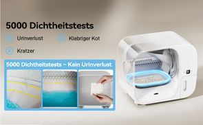 5.000 Mal im Labor getestet, um ein Auslaufen von Urin zu ve