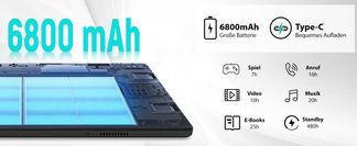 Android 14 System & 6800mAh Großer Akku