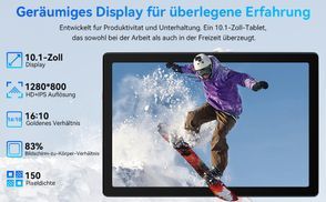 10,1 Zoll IPS Bildschirm & Doppel Stereo Lautsprecher