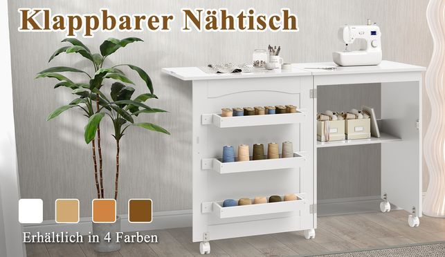 Klappbarer Nähtisch von COSTWAY