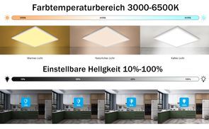 Einstellbare Farbtemperatur und Helligkeit