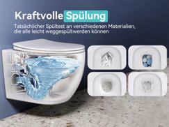 Hänge WC Toilette aus Keramik mit Absenkautomatik