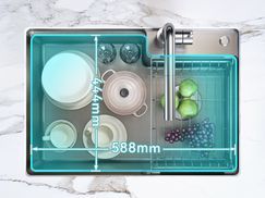 Spüle mit größerem Fassungsvermögen