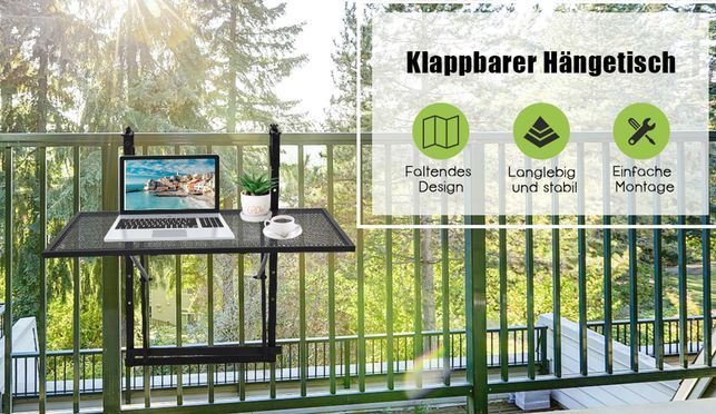 Klappbarer Balkontisch von COSTWAY