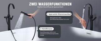 Zwei Wasserfunktionen – flexibel & wassersparend